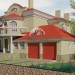 Проект особняка в классическом стиле с гаражом, верандой и сауной 101-36