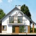 Проект двухэтажного дома из керамоблоков с камином и мансардой - SK-32