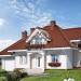 Проект узкого двухэтажного дома из керамоблоков с эркером и одноместным гаражом - SK-107
