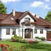 Проект узкого двухэтажного дома из пористого бетона с одноместным гаражом и камином - LG-56