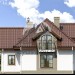 Проект узкого двухэтажного дома из пористого бетона с одноместным гаражом и камином - LG-56