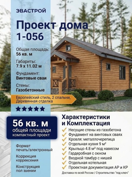 Проект одноэтажного дома с площадью до 100 кв м
