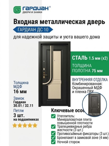 Стальная дверь ДС 10 Гардиан®
