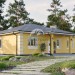 Проект жилого одноэтажного дома из газобетона с четырьмя спальнями