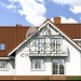 Проект двухэтажного дома из керамоблоков с эркером и одноместным гаражом - SK-112