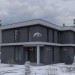 Проект жилого двухэтажного дома в стиле минимализм