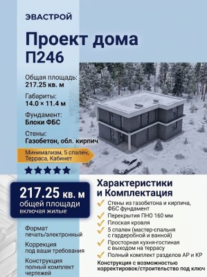 Проект жилого двухэтажного дома в стиле минимализм