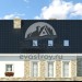 Проект узкого двухэтажного дома из керамоблоков с эркером и одноместным гаражом - SK-53