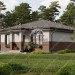 Проект узкого одноэтажного дома из керамических блоков