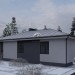 Проект узкого одноэтажного дома в стиле минимализм