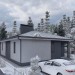 Проект узкого одноэтажного дома в стиле минимализм