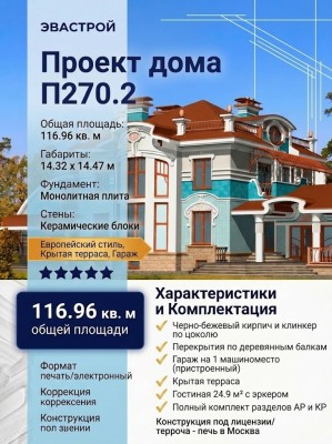 Проект квадратного одноэтажного дома с одноместным гаражом