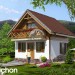 102-84  -  проект европейского квадратного двухэтажного дома до 50 кв м