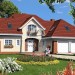 проект двухэтажного дома с двухместным гаражом 16 на 13
