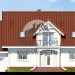Проект узкого двухэтажного дома из керамоблоков с эркером и одноместным гаражом - SK-59