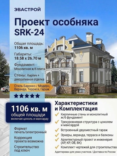 Проект узкого трёхэтажного дома с двухместным гаражом