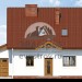 Проект узкого двухэтажного дома из керамоблоков с одноместным гаражом и камином - LG-23