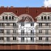 Проект узкого многоэтажного таунхауса для нескольких семей из керамоблоков с одноместным гаражом и эркером - LG-2