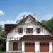 Проект узкого двухэтажного дома из газобетона с двухместным гаражом и камином - LG-27