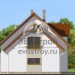 Проект узкого двухэтажного дома из керамоблоков с эркером и одноместным гаражом - SK-64