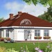 Проект квадратного двухэтажного дома из керамоблоков с одноместным гаражом и эркером - LG-29