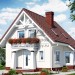 Проект квадратного двухэтажного дома из керамоблоков с эркером и камином - LG-30