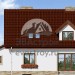 Проект узкого жилого двухэтажного дома из керамоблоков с мансардой и одноместным гаражом - VR-15