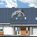 Проект двухэтажного квадратного дома из керамоблоков с одноместным гаражом - NA-2