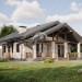 Проект узкого одноэтажного дома из керамических блоков с двумя спальнями