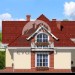 Проект узкого двухэтажного дома из керамоблоков с камином и одноместным гаражом - SK-67