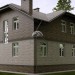 Проект двухэтажного дома из кирпича с мансардой - V10-75