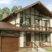 Проект двухэтажного дома из кирпича с мансардой и верандой