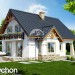 Проект двухэтажного квадратного дома с мансардой 11 на 10 метров