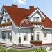 Проект квадратного двухэтажного дома из керамоблоков с эркером и погребом - LG-31