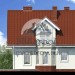 Проект квадратного двухэтажного дома из керамоблоков с эркером и погребом - LG-31