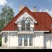 Проект двухэтажного дома из газобетона с одноместным гаражом и эркером - LG-33
