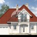 Проект двухэтажного дома из газобетона с одноместным гаражом и эркером - LG-33