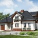Проект квадратного двухэтажного дома из керамоблоков с камином и одноместным гаражом площадью до 250 кв м - LG-14