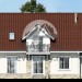 Проект узкого двухэтажного дома из керамоблоков с одноместным гаражом и эркером - LG-65