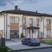 Проект двухэтажного дома с одноместным гаражом