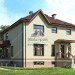 Проект двухэтажного дома в европейском стиле с цокольным этажом и двухместным гаражом