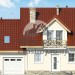 Проект жилого дома в европейском стиле из газобетона с мансардным этажом и одноместным гаражом с площадью до 150 кв м