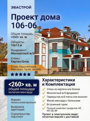 Проект квадратного дома с подвалом и мансардой 10 на 13 метров
