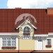 Проект узкого двухэтажного дома из керамоблоков с одноместным гаражом и мансардой - LG-42