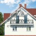Проект квадратного жилого дома в европейском стиле из газобетона с мансардным этажом и террасой с площадью до 150 кв м