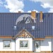 Проект узкого жилого дома в европейском стиле из газобетона с мансардным этажом и одноместным гаражом с площадью до 200 кв м