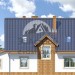 Проект узкого жилого дома в европейском стиле из газобетона с мансардным этажом и одноместным гаражом с площадью до 200 кв м