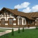Проект одноэтажного каркасного дома в стиле Псевдомодерн -