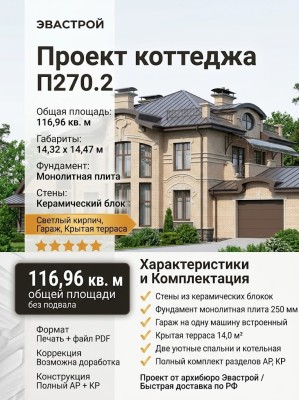 Проект квадратного одноэтажного дома с одноместным гаражом