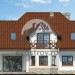 Проект жилого дома в европейском стиле из газобетона с мансардным этажом и кабинетом с площадью до 200 кв м
